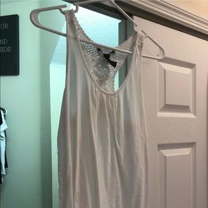 Lucky Brand M white tank with crochet back